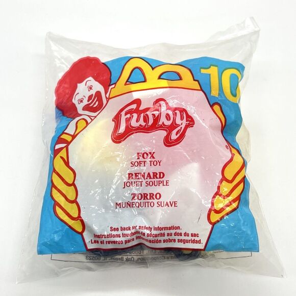 Vintage McDonalds Furby #10 Fox Keychain Clip Plush 2000 Happy Meal Toy Soft NOS - Picture 1 of 5